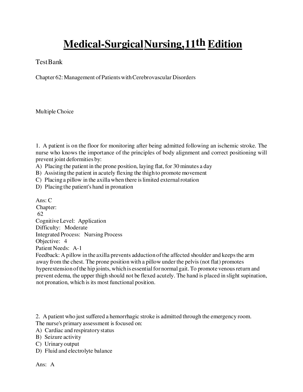 Preview image for MED SURGE Q AND A 2021